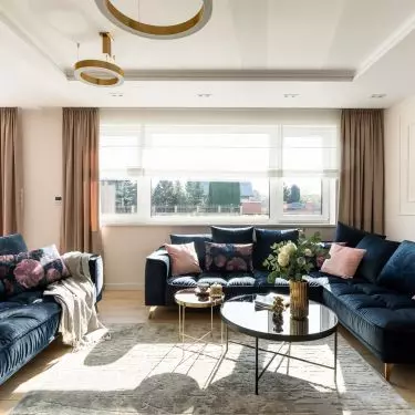 Strefa dzienna w stylu modern classic