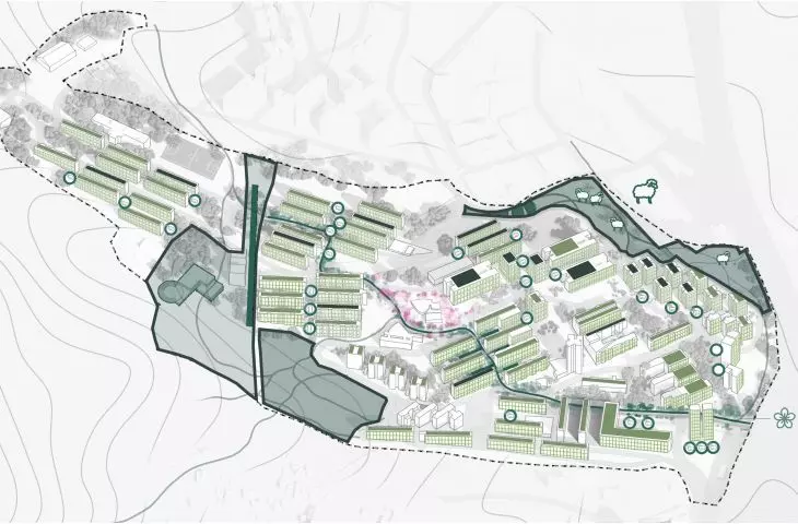 An idea for a green district of Barcelona. PWr students won an international competition!
