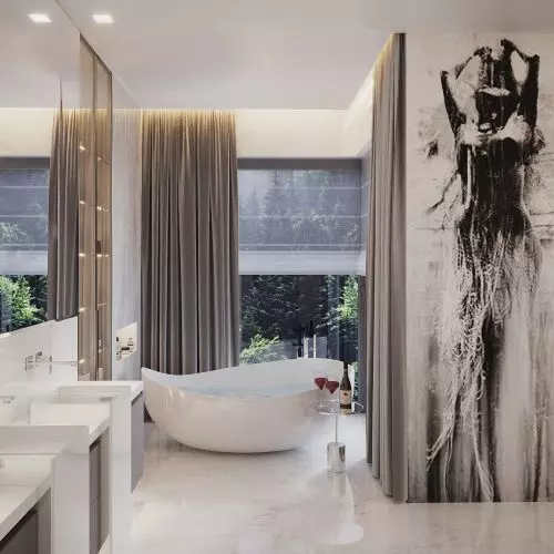 Master bedroom with artistic touch