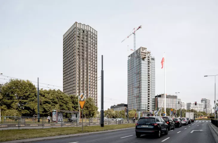 Skyscraper at Powązki. Lex developer in Warsaw
