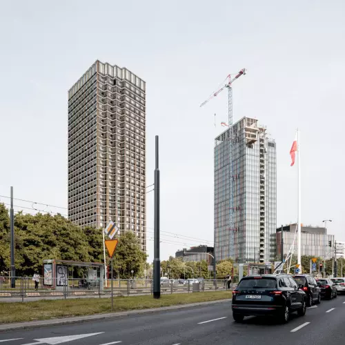 Skyscraper at Powązki. Lex developer in Warsaw