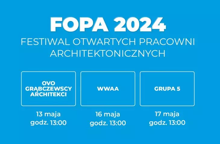 Sprawdźcie, jakie biura odwiedzimy podczas Festiwalu Otwartych Pracowni Architektonicznych!