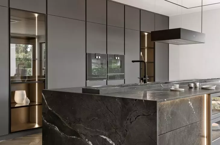 Matte and gloss in the kitchen design