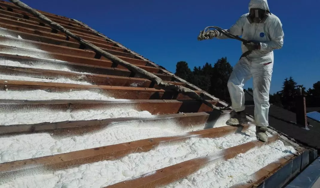 Spray foam insulation