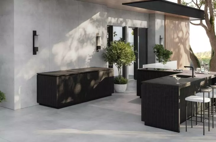 Dekton Ukiyo, the first collection of fluted cladding designed by Claudia Afshar