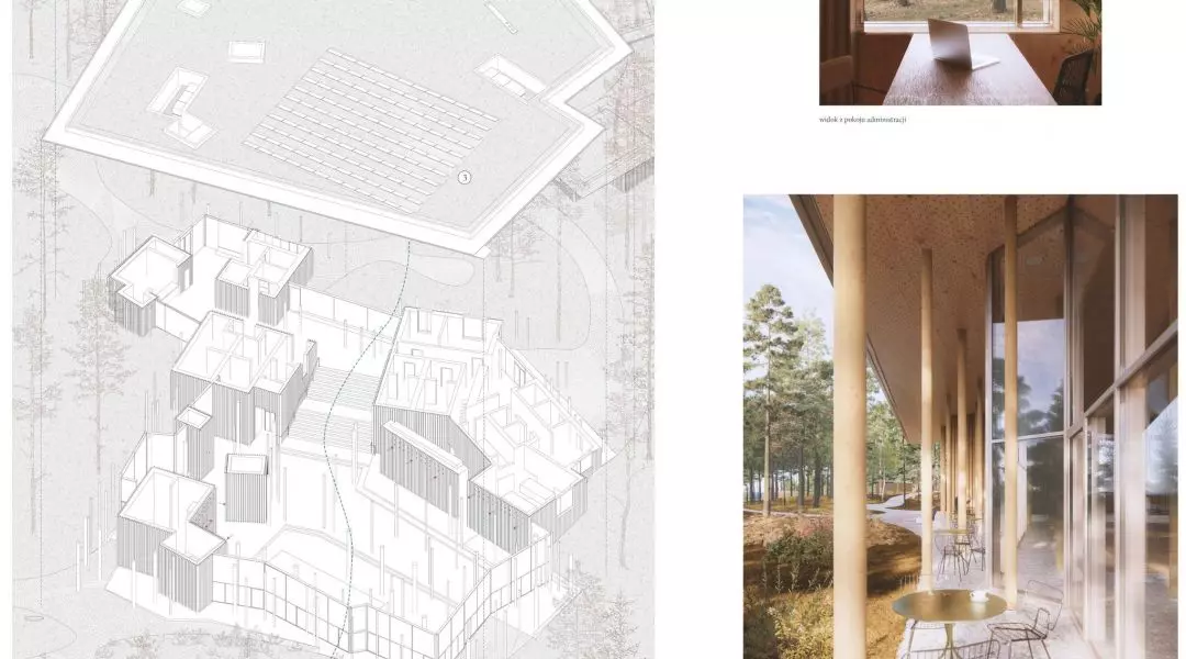 Wyróżnienie (ex aequo), proj.: „Dom weselny w Krynicy Morskiej. Poszukiwanie współczesnej architektury celebracji”