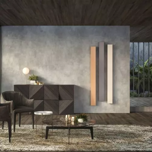 Minimalist decorative vertical radiators
