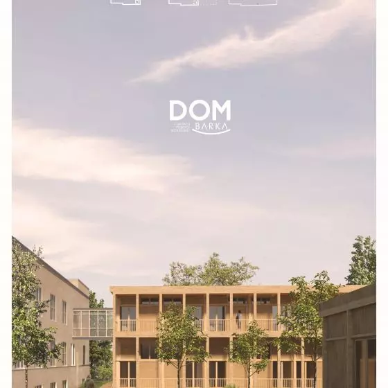 II Nagroda, proj.: „Adaptacja oraz rozbudowa budynku przy ulicy ks. Zdzisława Bernata w Poznaniu, należącego do Fundacji Pomocy Wzajemnej Barka, na ośrodek dla uchodźców”