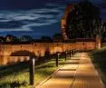 Illumination of the walls of Malbork Castle and the boulevard area on the Nogat River
