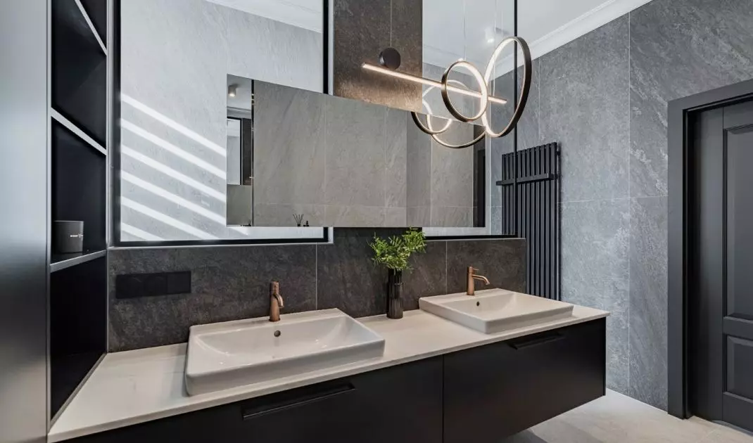 Bathroom with a window