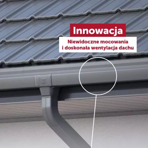 Stalowa rynna kwadratowa Flamingo IQ – inteligentna estetyka