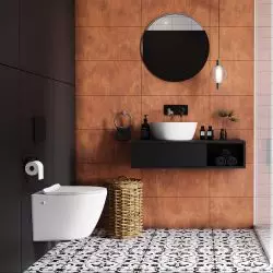 Luxum, umywalka i brodzik na wymiar oraz panele COR-TECH™ ze stali Corten®