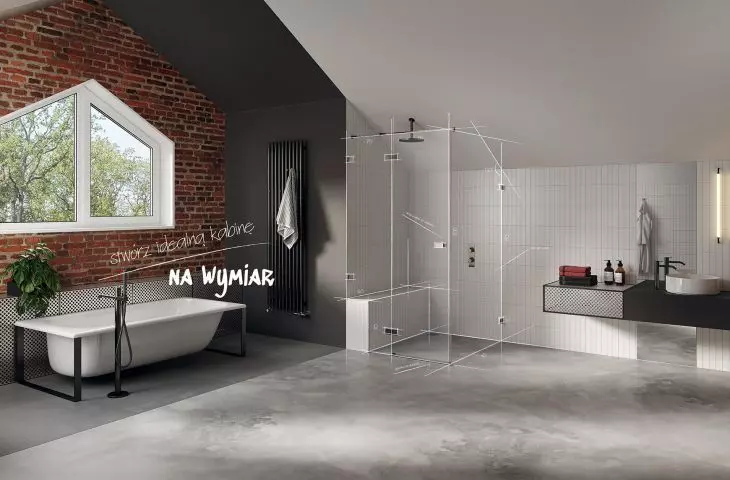 Kabiny prysznicowe, które inspirują kolorami