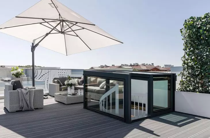 SKY - DOOR designed to comfortably access the roof terrace