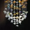 Glass lighting installations in interiors