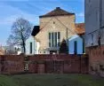 Former synagogue in Poznan, corner of Wroniecka and Stawna Streets, status as of early 2023