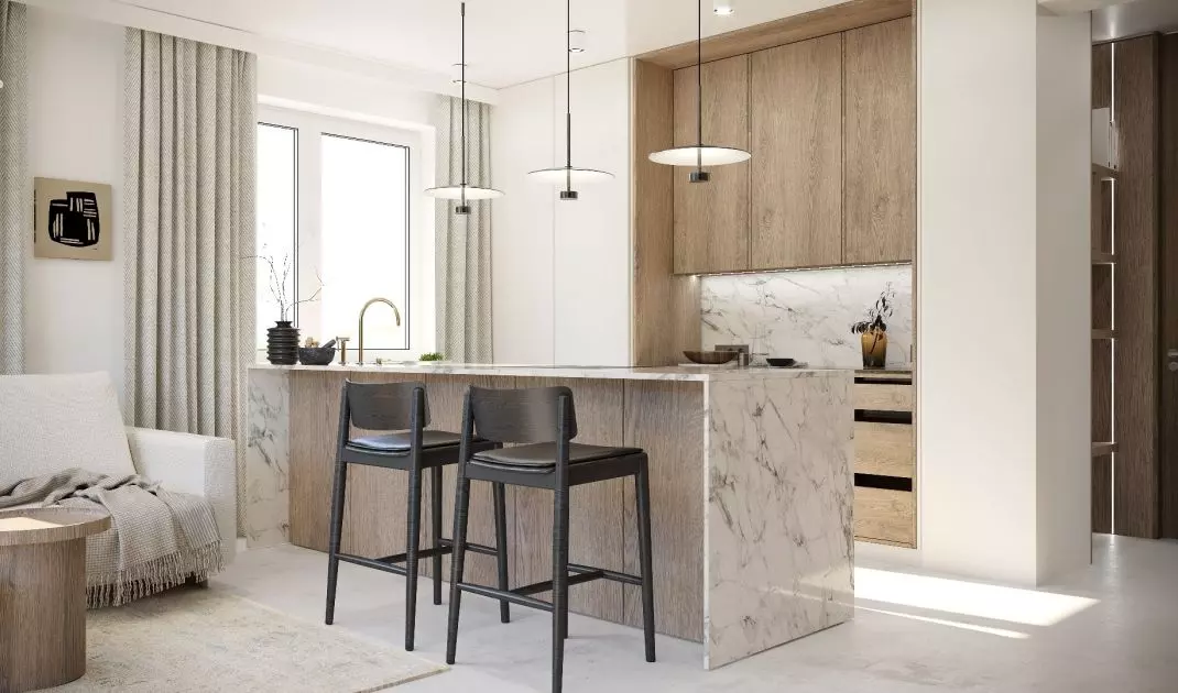 Masculine interior of a Wroclaw apartment