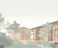 Larger residential building made of wooden construction