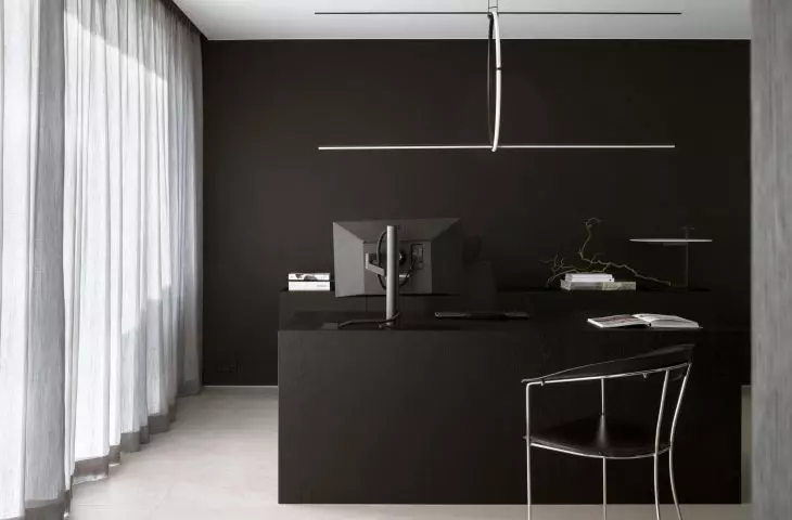 Monochromatyczne home office