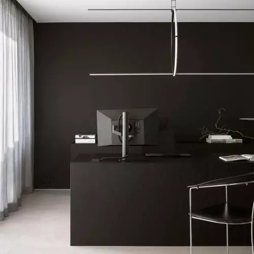 Monochromatyczne home office