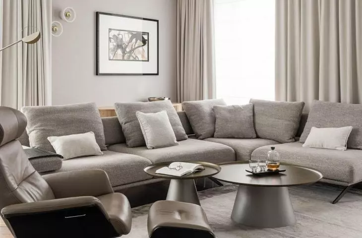 Subdued and elegant living area