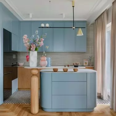 Pastelowe mieszkanie projektu Hanna Pietras Architects