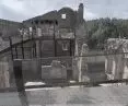 In the area of the monastery ruins, the authors designed, among other things, a cafeteria and footbridges