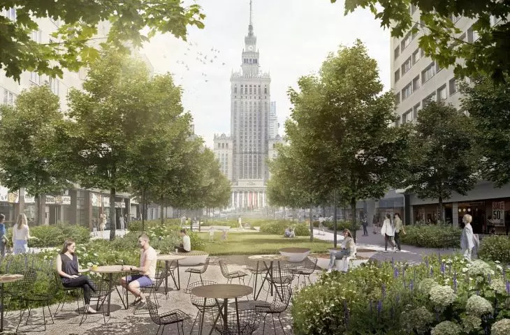 Trees instead of parking lots. Another part of Warsaw will change its face