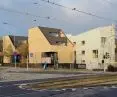 zespół mieszkaniowy Murawa 2 w Poznaniu, widok ogólny ze skrzyżowania ulic Murawa i Winogrady, proj.: Insomia