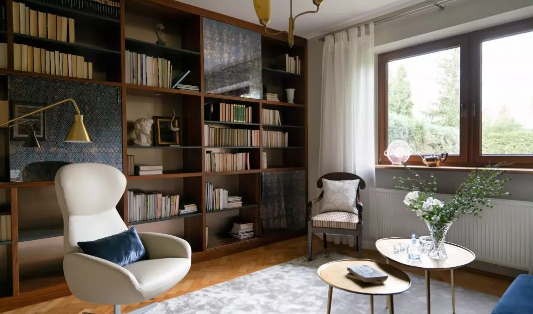 Living room with bookcase