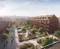 the second phase of Riverview will see the reconstruction of three historic buildings of the former Gdañsk Meat Plant, and eight new buildings with 387 apartments will also be built