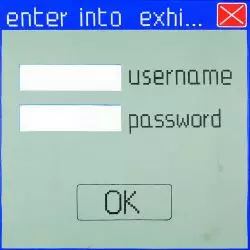 Laura Pawela, enter into exhi…, 2004, akryl/płótno, 50 × 50 cm