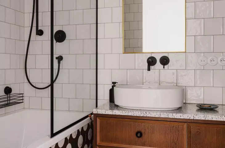 Nowoczesna łazienka z elementami vintage