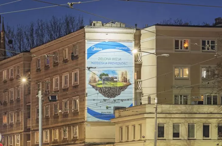 Ekologiczny mural z funkcją antysmogową przy Placu Bankowym w Warszawie