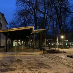 kawiarnia przed Bunkrem Sztuki w Krakowie