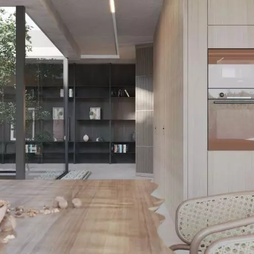 A house with a tree inside