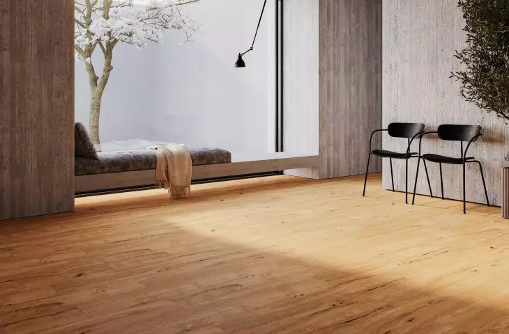 Kolekcja Woodstar Beige 20x120 od Lis Ceramika