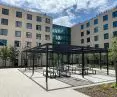 Meteor student house, UAM Poznań - view of the courtyard