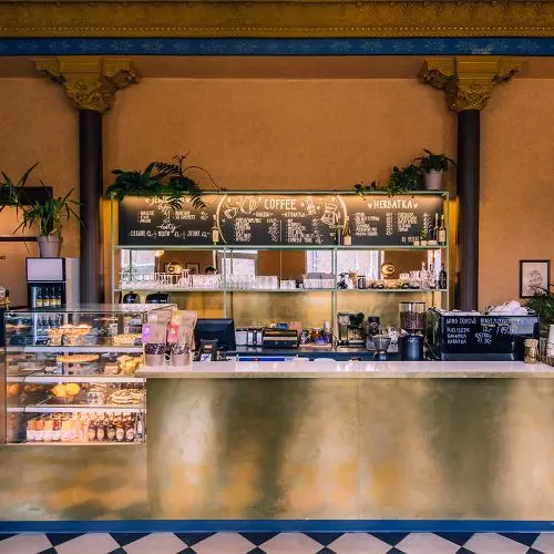 Kawiarnia Szykier Coffee & Bistro w Łodzi projektu Magdaleny Koziej