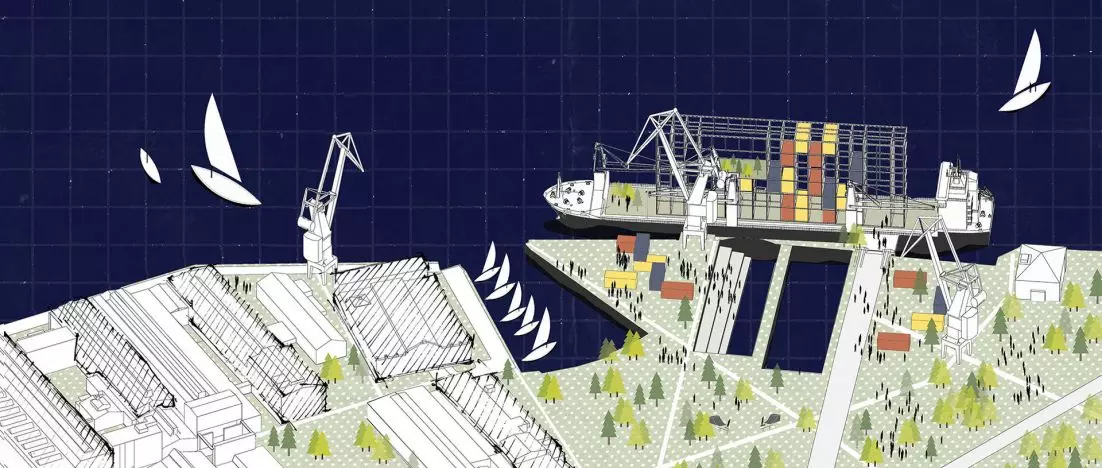 Katarzyna Lejk - design of a floating skyscraper in Gdańsk
