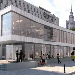 wizualizacja pawilonu Cepelii w Warszawie po remoncie, proj. AMC - Andrzej M. Chołdzyński, Bernatek Architekci