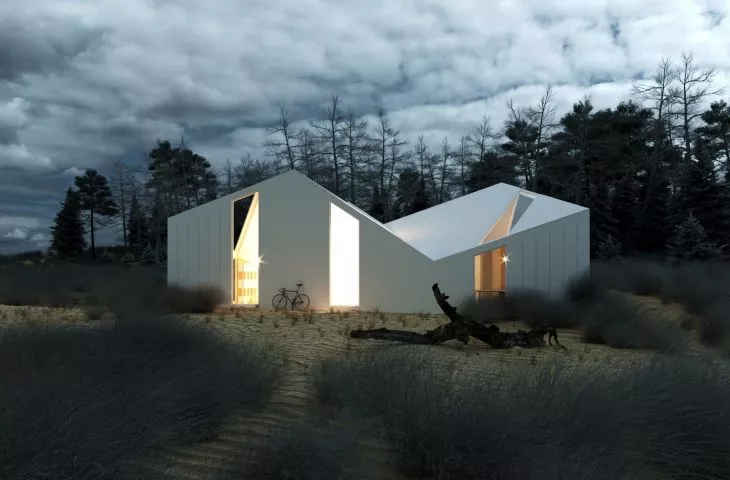Modułowa góra lodowa – dom pracowni Sikora Wnętrza Architektura