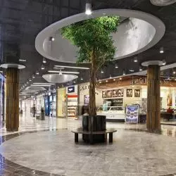 Centrum Handlowe Trzy Korony, metalowy sufit podwieszany z kratki zgrzewanej RADIUS