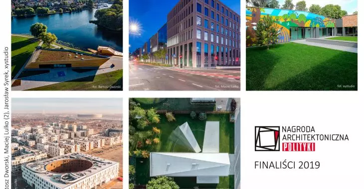 Pięć finałowych projektów Nagrody Architektonicznej POLITYKI za rok 2019