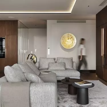 Strefa dzienna warszawskiego apartamentu