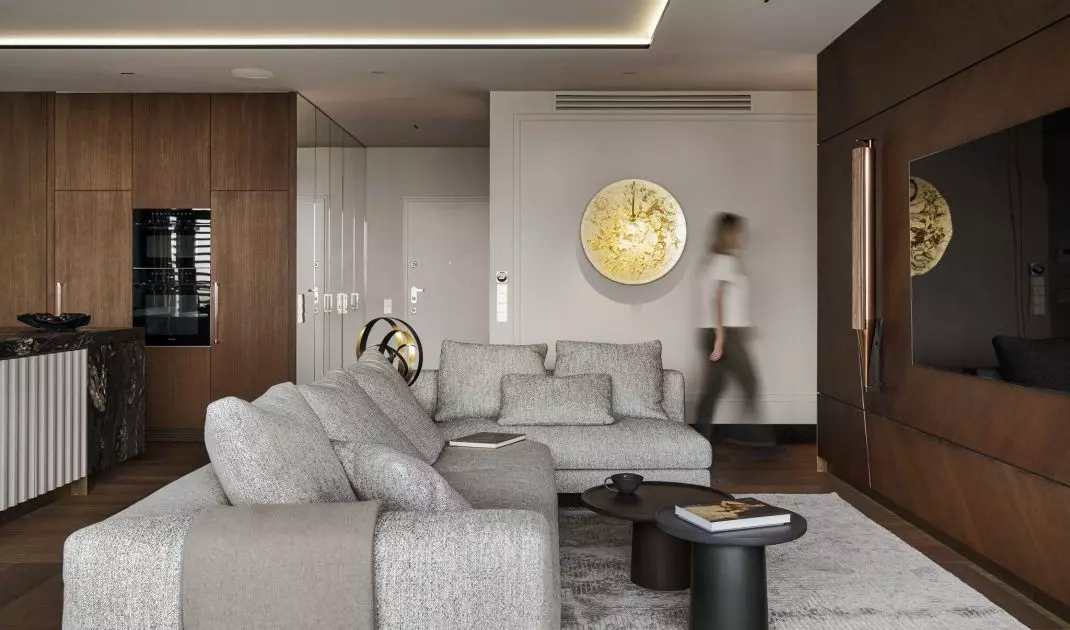 Living area of a Warsaw apartment