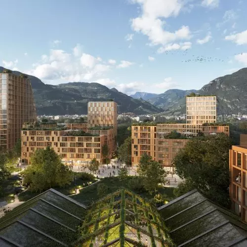 Henning Larsen's office designed a housing development in Bolzano