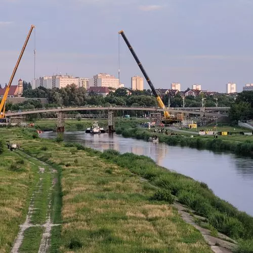 Berdychov Pedestrian and Bicycle Bridges take shape