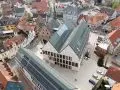 Widok dachów miasta Korbach z lotu ptaka