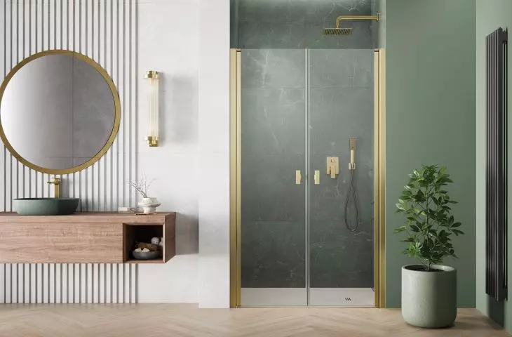 Drzwi prysznicowe NES DWJ Brushed Gold
